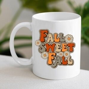 Fall Sweet Fall White Ceramic Coffee Mug